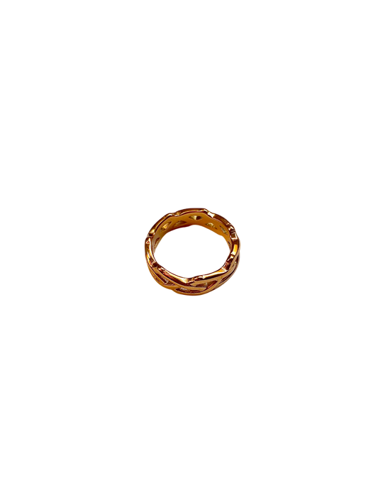 Anillo Raíz Dorado